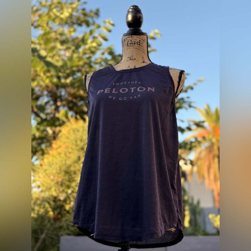Peloton Women's Dark Purple Muscle Tee - Picture 3 of 6